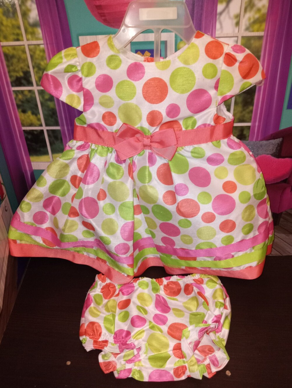 Baby Girls polka dot dress 6-9 months